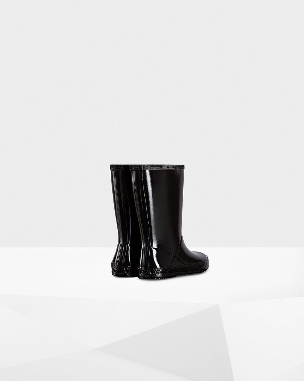 Galochas Hunter Criança Pretas - Original First Classic Gloss - 48DZAWEYB